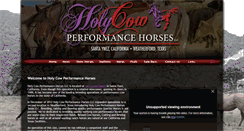 Desktop Screenshot of holycowperformancehorses.com